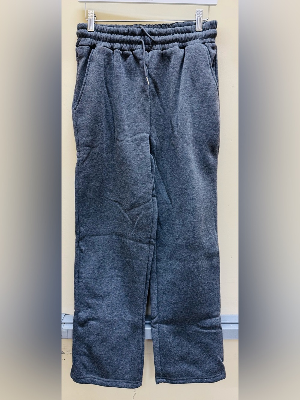 Men's Charcoal Gray Fleece Sweatpants - Comfortable Everyday Lounge Pants (XL)
